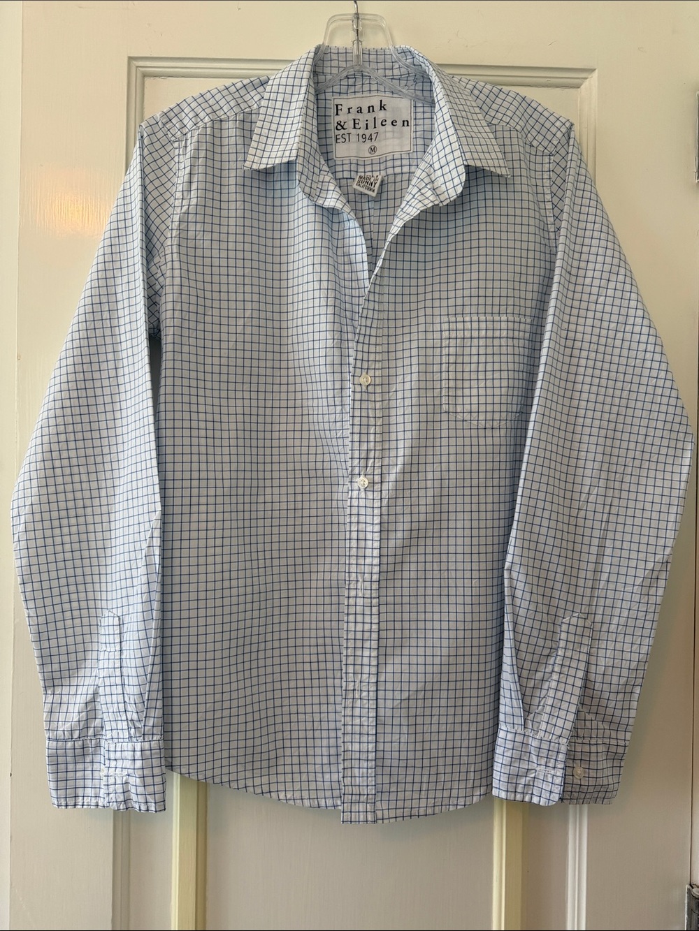 Frank & Eileen Light Blue Windowpane Dress Shirt